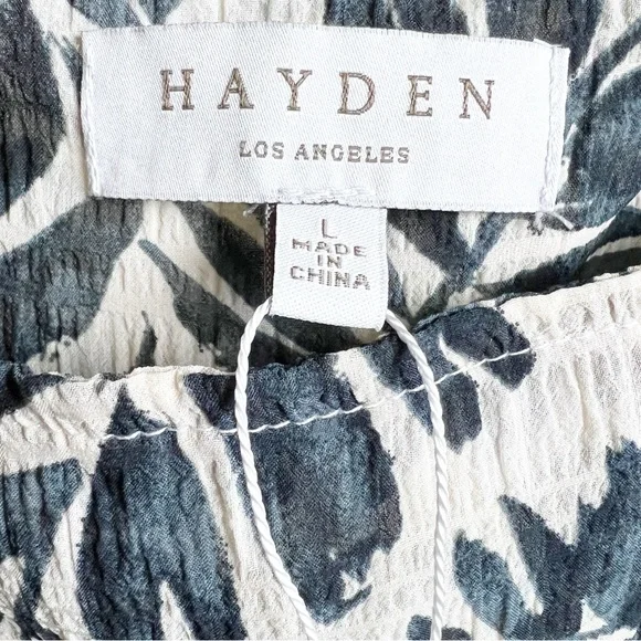 Hayden Puff Sleeve Botanical Print Square Neck Maxi Dress, Size Large - Picture 7 of 8